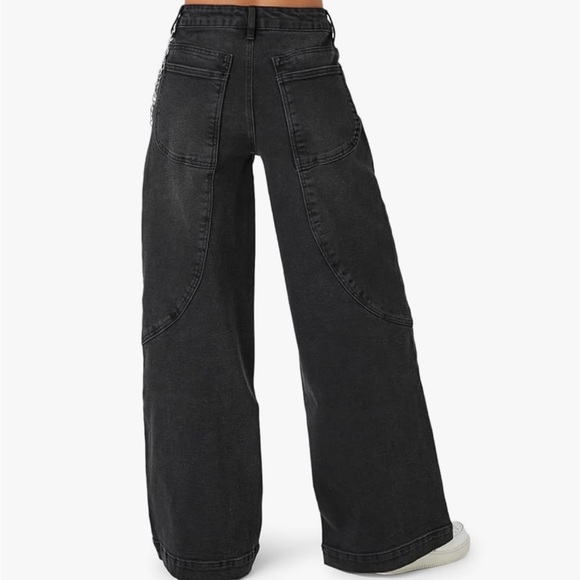 NWT Forever 21 Mid Rise Wide Leg Black Jeans | Goth | Size 29 | Inseam 31” - Picture 1 of 6